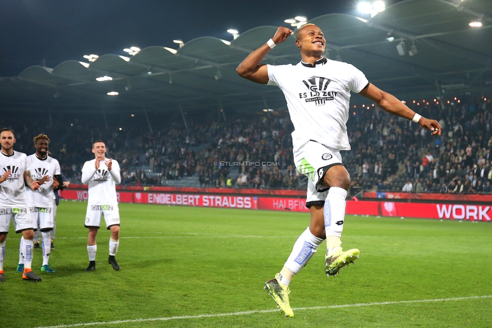 Sturm Graz - Rapid Wien
OEFB Cup, Halbfinale, SK Sturm Graz - SK Rapid Wien, Stadion Liebenau Graz, 18.04.2018. 

Foto zeigt Emeka Friday Eze (Sturm)
Schlüsselwörter: jubel