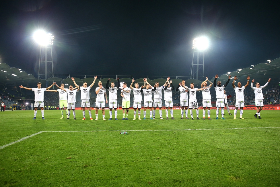 Sturm Graz - Rapid Wien
OEFB Cup, Halbfinale, SK Sturm Graz - SK Rapid Wien, Stadion Liebenau Graz, 18.04.2018. 

Foto zeigt die Mannschaft von Sturm
Schlüsselwörter: jubel