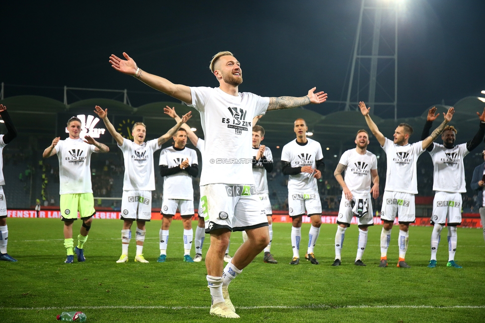 Sturm Graz - Rapid Wien
OEFB Cup, Halbfinale, SK Sturm Graz - SK Rapid Wien, Stadion Liebenau Graz, 18.04.2018. 

Foto zeigt Peter Zulj (Sturm)
Schlüsselwörter: jubel