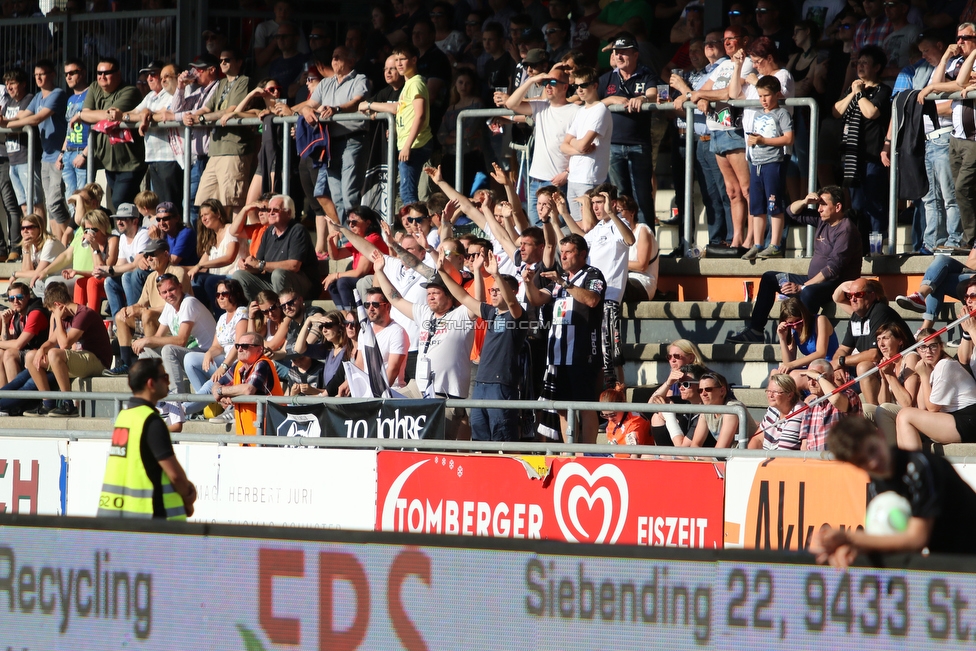 Wolfsberg - Sturm Graz
Oesterreichische Fussball Bundesliga, 31. Runde, Wolfsberger AC - SK Sturm Graz, Lavanttal Arena Wolfsberg, 21.04.2018. 

Foto zeigt Fans von Wolfsberg
