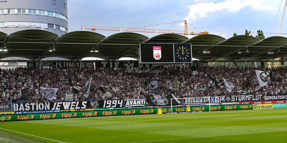 Sturm Graz - Rapid Wien
Oesterreichische Fussball Bundesliga, 32. Runde, SK Sturm Graz - SK Rapid Wien, Stadion Liebenau Graz, 29.04.2018. 

Foto zeigt Fans von Sturm
