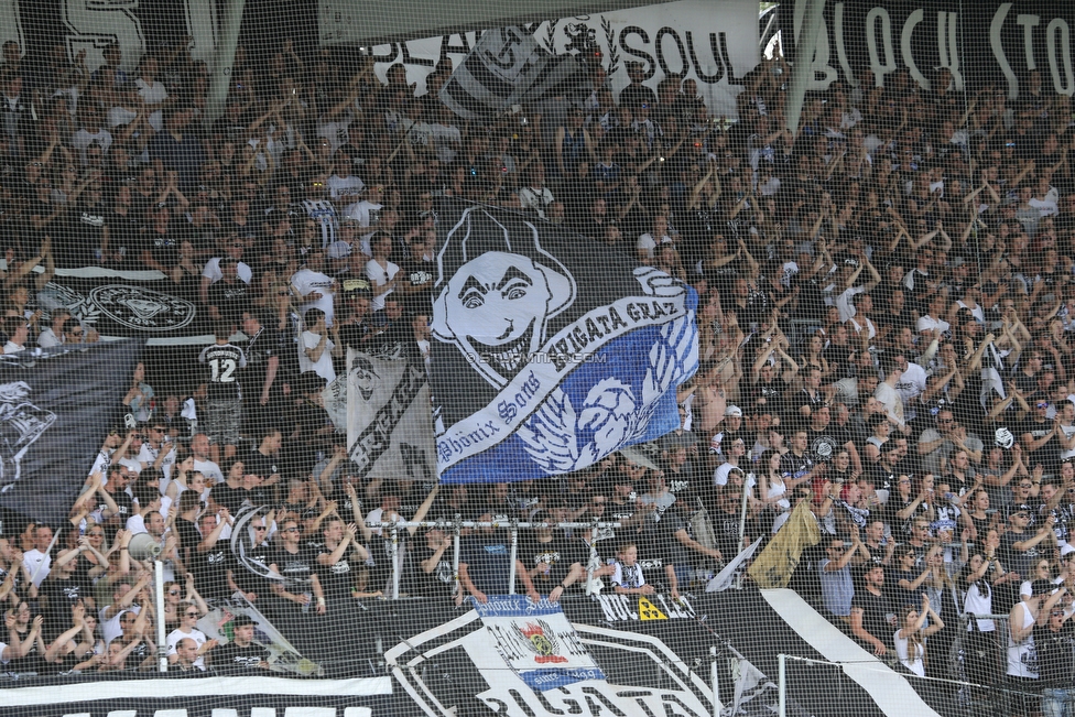 Sturm Graz - Rapid Wien
Oesterreichische Fussball Bundesliga, 32. Runde, SK Sturm Graz - SK Rapid Wien, Stadion Liebenau Graz, 29.04.2018. 

Foto zeigt Fans von Sturm
