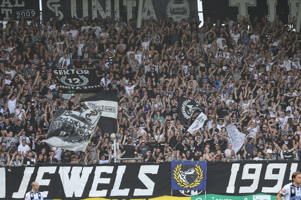 Sturm Graz - Rapid Wien
Oesterreichische Fussball Bundesliga, 32. Runde, SK Sturm Graz - SK Rapid Wien, Stadion Liebenau Graz, 29.04.2018. 

Foto zeigt Fans von Sturm
