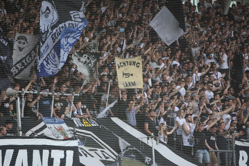 Sturm Graz - Rapid Wien
Oesterreichische Fussball Bundesliga, 32. Runde, SK Sturm Graz - SK Rapid Wien, Stadion Liebenau Graz, 29.04.2018. 

Foto zeigt Fans von Sturm
