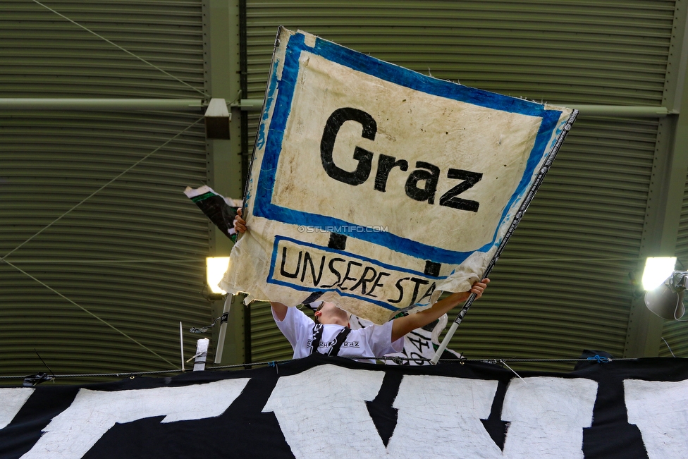 Sturm Graz - Rapid Wien
Oesterreichische Fussball Bundesliga, 32. Runde, SK Sturm Graz - SK Rapid Wien, Stadion Liebenau Graz, 29.04.2018. 

Foto zeigt Fans von Sturm
