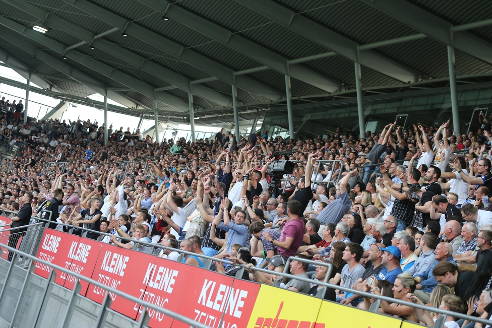 Sturm Graz - Rapid Wien
Oesterreichische Fussball Bundesliga, 32. Runde, SK Sturm Graz - SK Rapid Wien, Stadion Liebenau Graz, 29.04.2018. 

Foto zeigt Fans von Sturm
