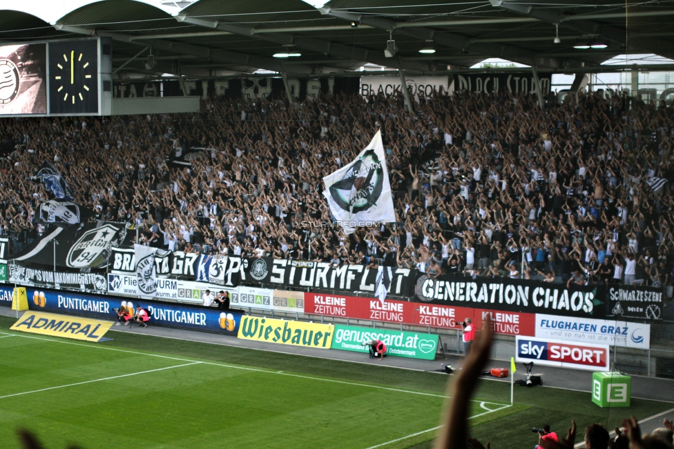 Sturm Graz - Rapid Wien
Oesterreichische Fussball Bundesliga, 32. Runde, SK Sturm Graz - SK Rapid Wien, Stadion Liebenau Graz, 29.04.2018. 

Foto zeigt Fans von Sturm
