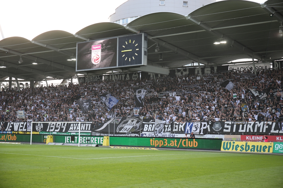 Sturm Graz - Rapid Wien
Oesterreichische Fussball Bundesliga, 32. Runde, SK Sturm Graz - SK Rapid Wien, Stadion Liebenau Graz, 29.04.2018. 

Foto zeigt Fans von Sturm
