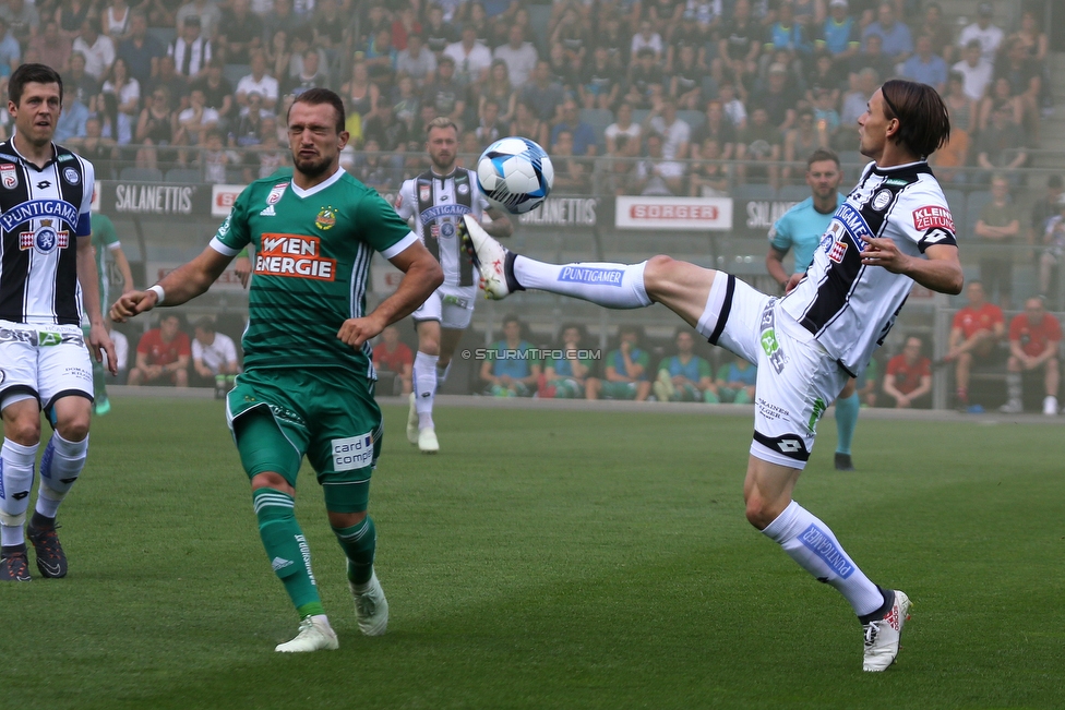 Sturm Graz - Rapid Wien
Oesterreichische Fussball Bundesliga, 32. Runde, SK Sturm Graz - SK Rapid Wien, Stadion Liebenau Graz, 29.04.2018. 

Foto zeigt Stefan Hierlaender (Sturm)
