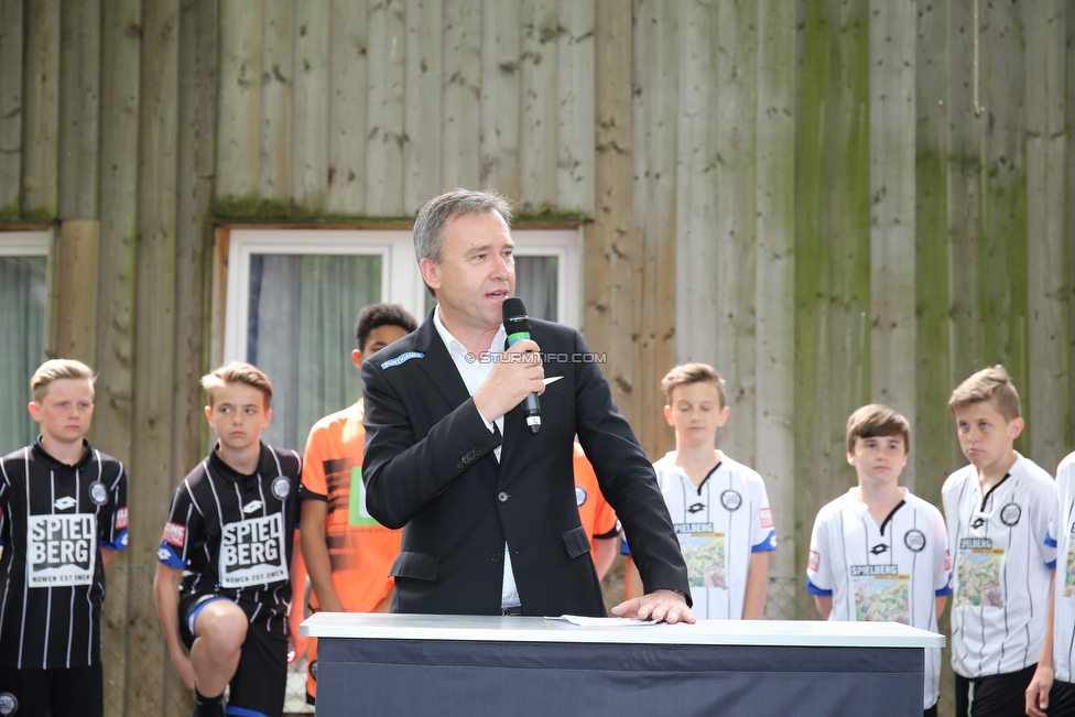 Sturm Gedenktafel
SK Sturm Graz Enthuellung Gedenktafel, Augarten Graz, 01.05.2018.

Foto zeigt Christian Jauk (Praesident Sturm)
