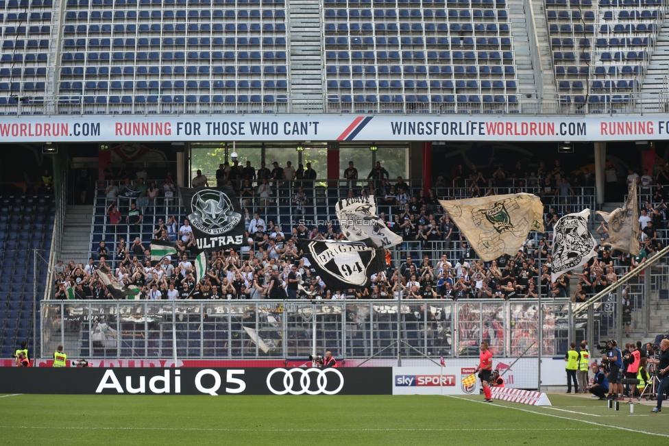 Salzburg - Sturm Graz
Oesterreichische Fussball Bundesliga, 33. Runde, FC RB Salzburg - SK Sturm Graz, Stadion Wals-Siezenheim, 06.05.2018. 

Foto zeigt Fans von Sturm
