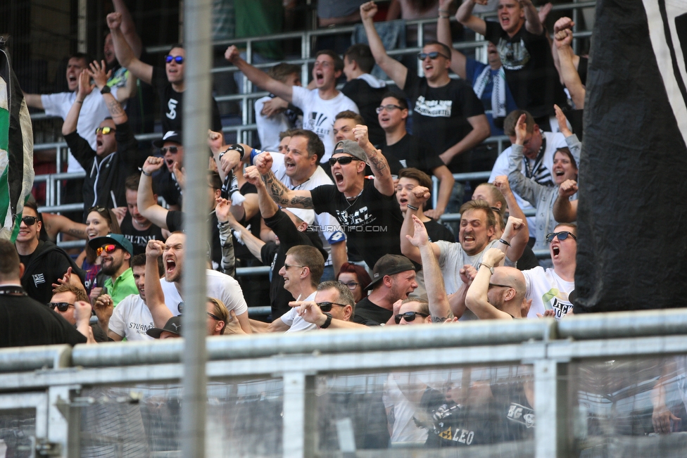 Salzburg - Sturm Graz
Oesterreichische Fussball Bundesliga, 33. Runde, FC RB Salzburg - SK Sturm Graz, Stadion Wals-Siezenheim, 06.05.2018. 

Foto zeigt Fans von Sturm
