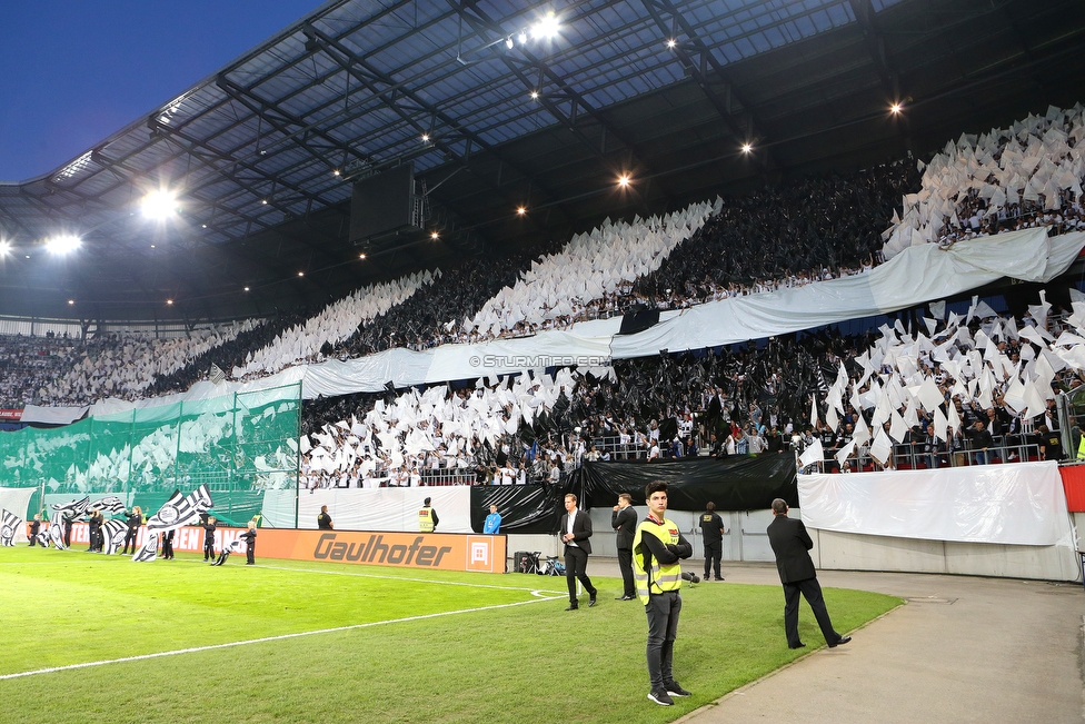 Sturm Graz - Salzburg
OEFB Cup, Finale, SK Sturm Graz - FC RB Salzburg, Woerthersee Stadion Klagenfurt, 09.05.2018. 

Foto zeigt Fans von Sturm mit einer Choreografie
