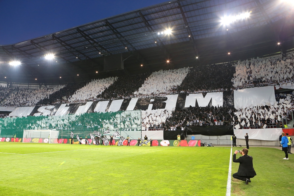 Sturm Graz - Salzburg
OEFB Cup, Finale, SK Sturm Graz - FC RB Salzburg, Woerthersee Stadion Klagenfurt, 09.05.2018. 

Foto zeigt Fans von Sturm mit einer Choreografie
