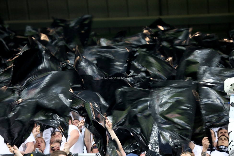 Sturm Graz - Salzburg
OEFB Cup, Finale, SK Sturm Graz - FC RB Salzburg, Woerthersee Stadion Klagenfurt, 09.05.2018. 

Foto zeigt Fans von Sturm mit einer Choreografie
