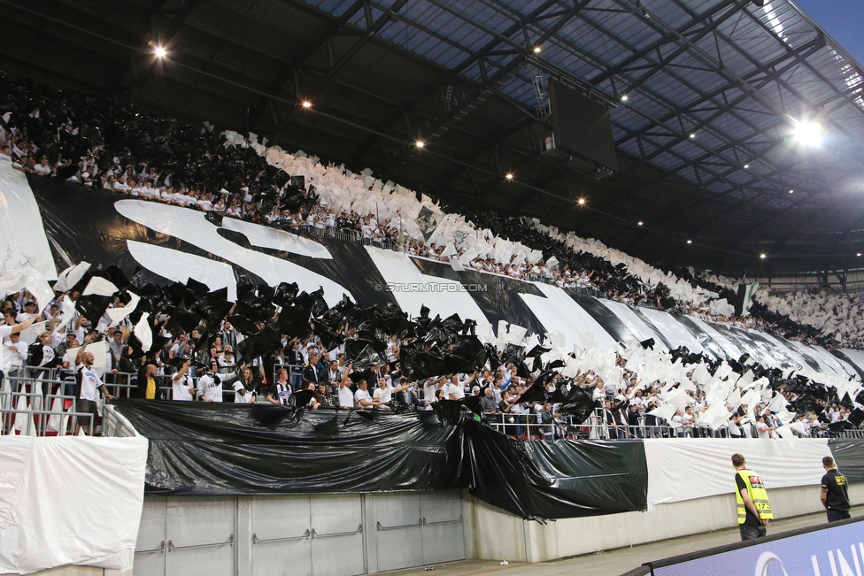 Sturm Graz - Salzburg
OEFB Cup, Finale, SK Sturm Graz - FC RB Salzburg, Woerthersee Stadion Klagenfurt, 09.05.2018. 

Foto zeigt Fans von Sturm mit einer Choreografie
