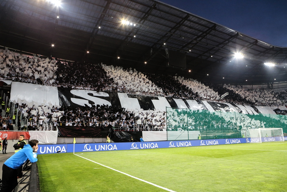 Sturm Graz - Salzburg
OEFB Cup, Finale, SK Sturm Graz - FC RB Salzburg, Woerthersee Stadion Klagenfurt, 09.05.2018. 

Foto zeigt Fans von Sturm mit einer Choreografie
