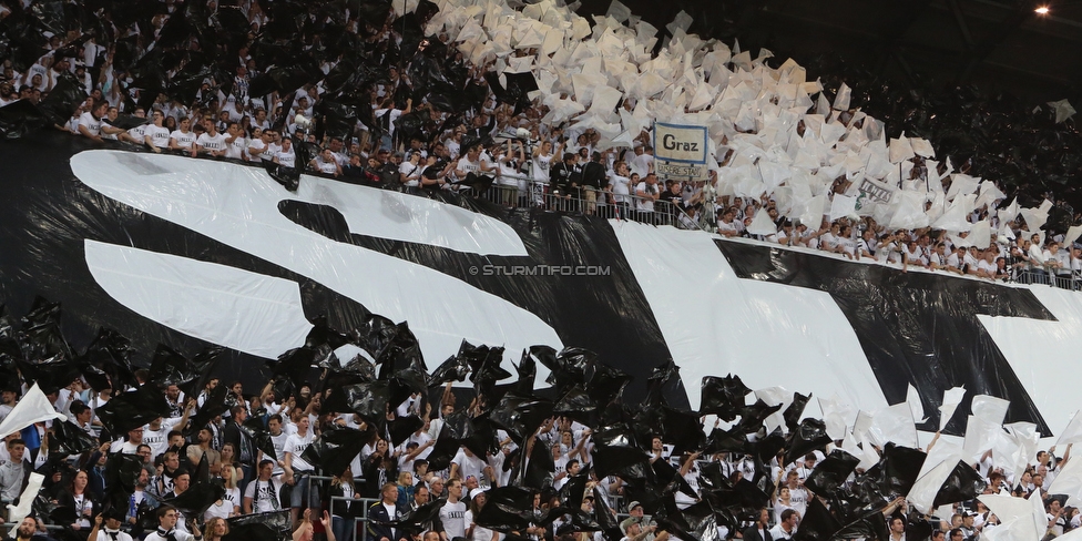 Sturm Graz - Salzburg
OEFB Cup, Finale, SK Sturm Graz - FC RB Salzburg, Woerthersee Stadion Klagenfurt, 09.05.2018. 

Foto zeigt Fans von Sturm mit einer Choreografie
