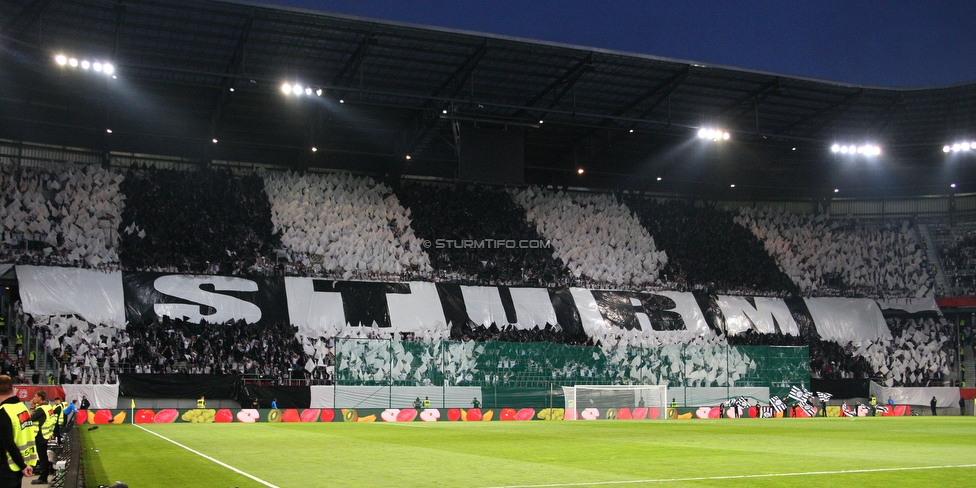 Sturm Graz - Salzburg
OEFB Cup, Finale, SK Sturm Graz - FC RB Salzburg, Woerthersee Stadion Klagenfurt, 09.05.2018. 

Foto zeigt Fans von Sturm mit einer Choreografie
