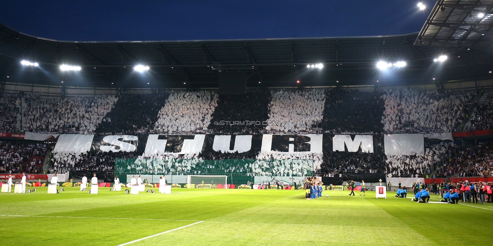 Sturm Graz - Salzburg
OEFB Cup, Finale, SK Sturm Graz - FC RB Salzburg, Woerthersee Stadion Klagenfurt, 09.05.2018. 

Foto zeigt Fans von Sturm mit einer Choreografie
