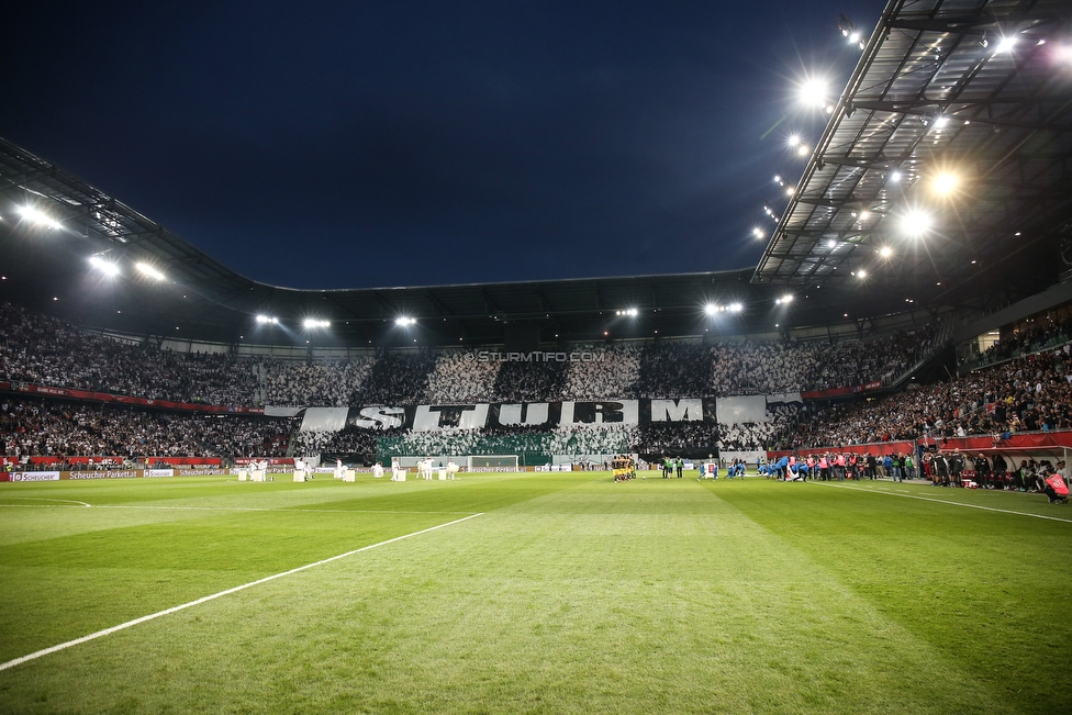 Sturm Graz - Salzburg
OEFB Cup, Finale, SK Sturm Graz - FC RB Salzburg, Woerthersee Stadion Klagenfurt, 09.05.2018. 

Foto zeigt Fans von Sturm mit einer Choreografie
