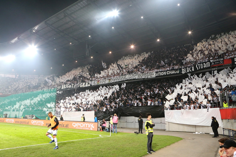 Sturm Graz - Salzburg
OEFB Cup, Finale, SK Sturm Graz - FC RB Salzburg, Woerthersee Stadion Klagenfurt, 09.05.2018. 

Foto zeigt Fans von Sturm mit einer Choreografie
