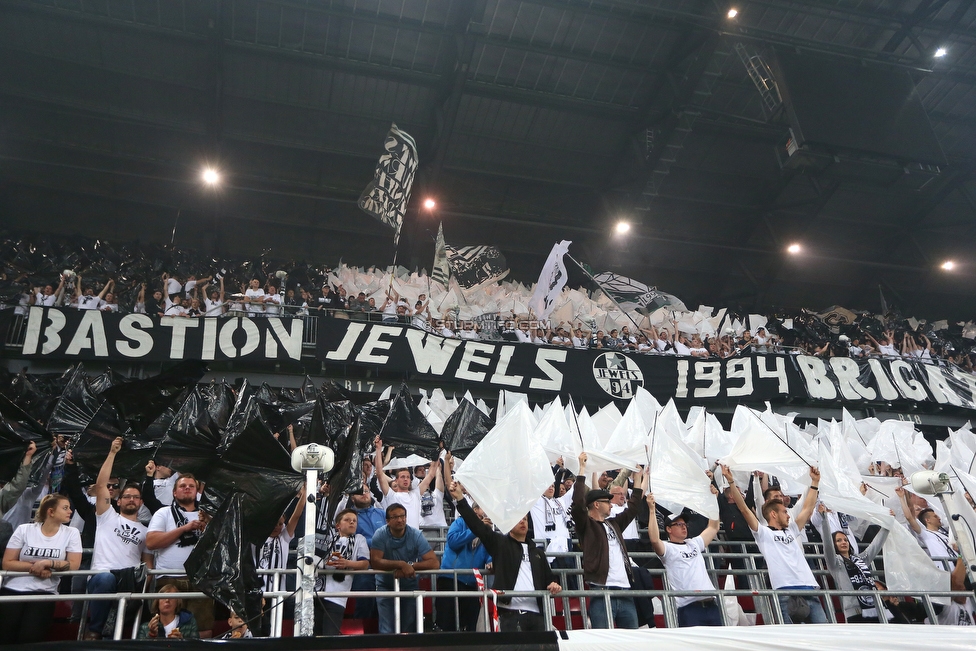 Sturm Graz - Salzburg
OEFB Cup, Finale, SK Sturm Graz - FC RB Salzburg, Woerthersee Stadion Klagenfurt, 09.05.2018. 

Foto zeigt Fans von Sturm mit einer Choreografie
