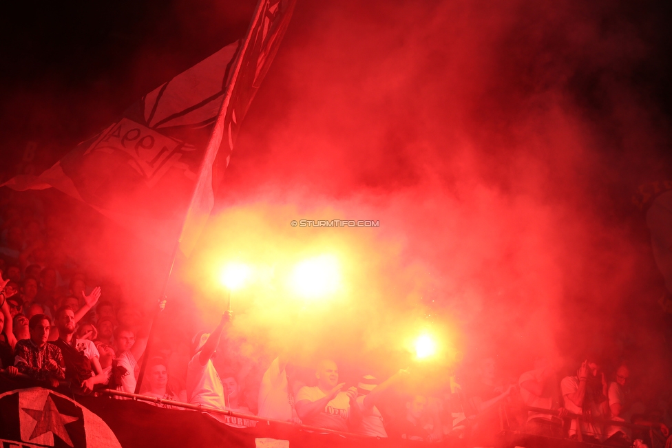 Sturm Graz - Salzburg
OEFB Cup, Finale, SK Sturm Graz - FC RB Salzburg, Woerthersee Stadion Klagenfurt, 09.05.2018. 

Foto zeigt Fans von Sturm
Schlüsselwörter: pyrotechnik