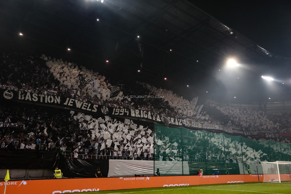 Sturm Graz - Salzburg
OEFB Cup, Finale, SK Sturm Graz - FC RB Salzburg, Woerthersee Stadion Klagenfurt, 09.05.2018. 

Foto zeigt Fans von Sturm mit einer Choreografie
