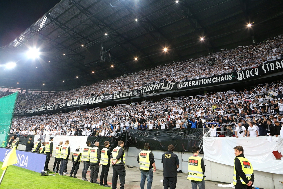 Sturm Graz - Salzburg
OEFB Cup, Finale, SK Sturm Graz - FC RB Salzburg, Woerthersee Stadion Klagenfurt, 09.05.2018. 

Foto zeigt Security und Fans von Sturm
