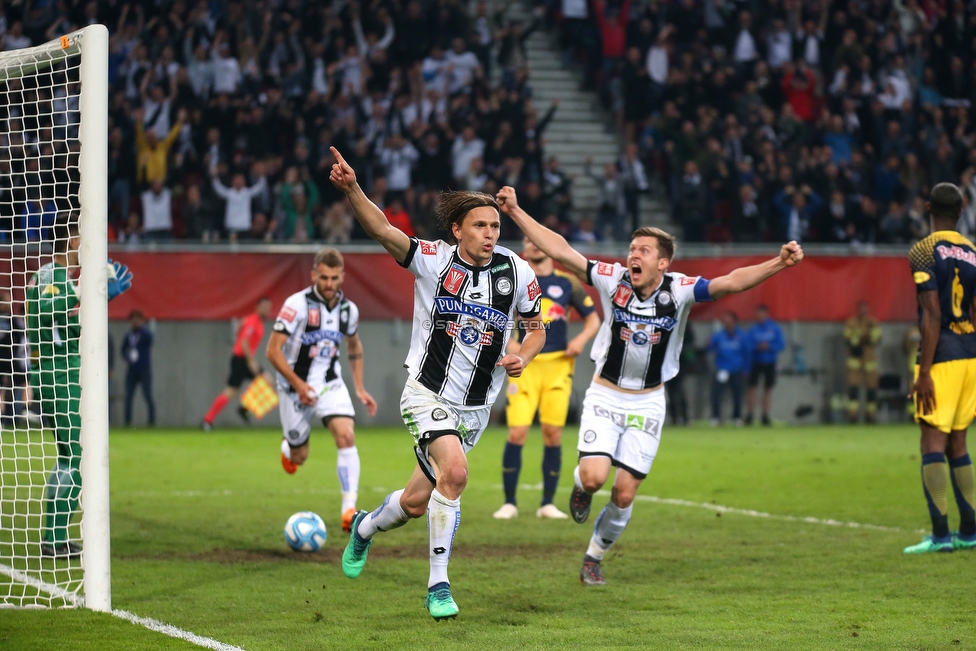 Sturm Graz - Salzburg
OEFB Cup, Finale, SK Sturm Graz - FC RB Salzburg, Woerthersee Stadion Klagenfurt, 09.05.2018. 

Foto zeigt Stefan Hierlaender (Sturm) und Deni Alar (Sturm)
Schlüsselwörter: torjubel