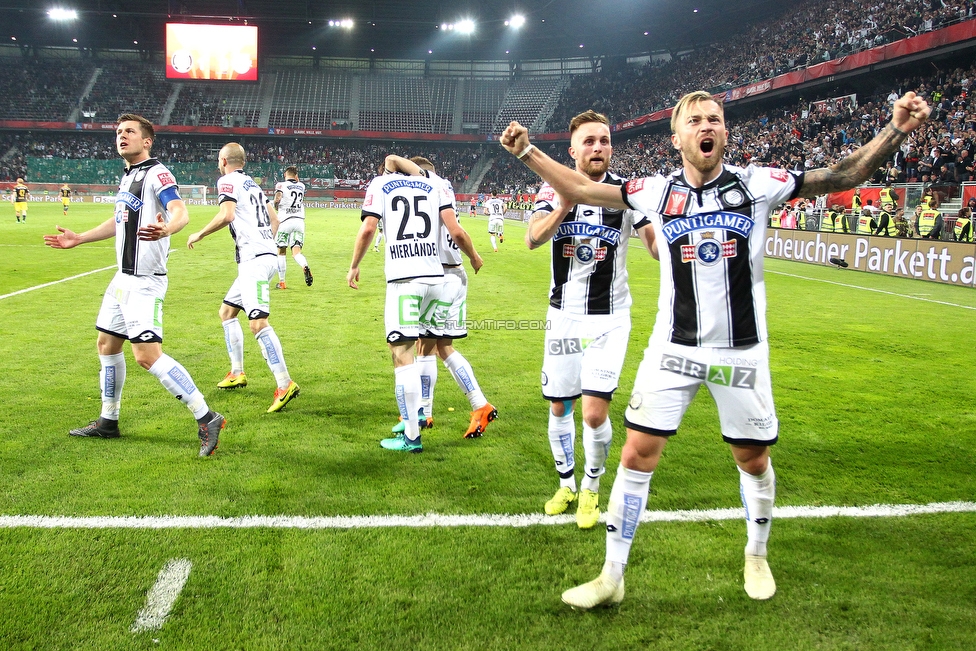 Sturm Graz - Salzburg
OEFB Cup, Finale, SK Sturm Graz - FC RB Salzburg, Woerthersee Stadion Klagenfurt, 09.05.2018. 

Foto zeigt Deni Alar (Sturm), Fabian Koch (Sturm), Stefan Hierlaender (Sturm), Jakob Jantscher (Sturm) und Peter Zulj (Sturm)
Schlüsselwörter: torjubel