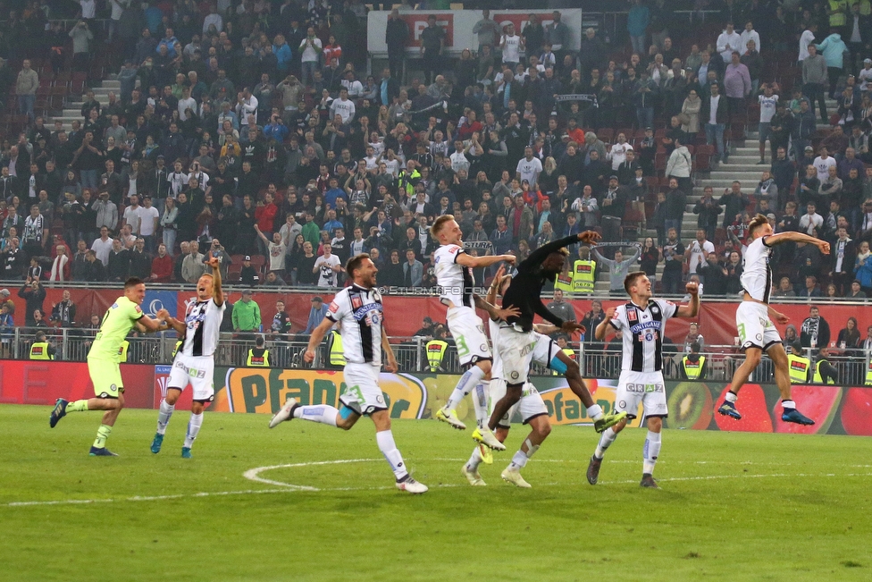 Sturm Graz - Salzburg
OEFB Cup, Finale, SK Sturm Graz - FC RB Salzburg, Woerthersee Stadion Klagenfurt, 09.05.2018. 

Foto zeigt die Mannschaft von Sturm
Schlüsselwörter: jubel