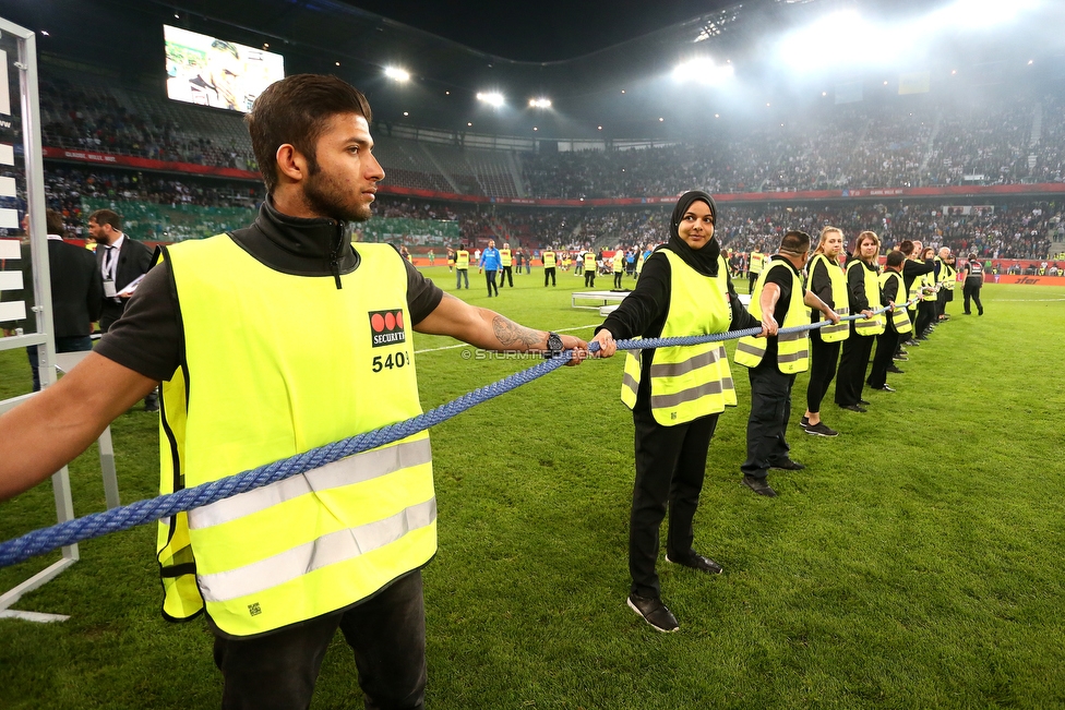 Sturm Graz - Salzburg
OEFB Cup, Finale, SK Sturm Graz - FC RB Salzburg, Woerthersee Stadion Klagenfurt, 09.05.2018. 

Foto zeigt Security
