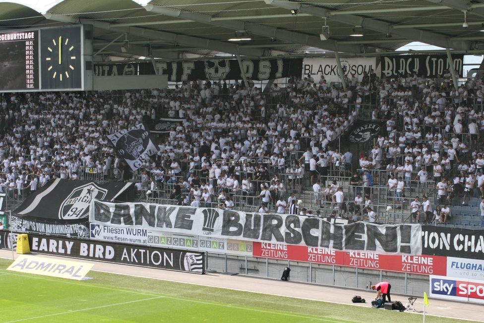 Sturm Graz - LASK
Oesterreichische Fussball Bundesliga, 34. Runde, SK Sturm Graz - LASK, Stadion Liebenau Graz, 12.05.2018. 

Foto zeigt Fans von Sturm
