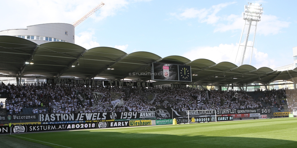 Sturm Graz - LASK
Oesterreichische Fussball Bundesliga, 34. Runde, SK Sturm Graz - LASK, Stadion Liebenau Graz, 12.05.2018. 

Foto zeigt Fans von Sturm
