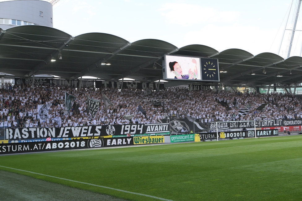 Sturm Graz - LASK
Oesterreichische Fussball Bundesliga, 34. Runde, SK Sturm Graz - LASK, Stadion Liebenau Graz, 12.05.2018. 

Foto zeigt Fans von Sturm
