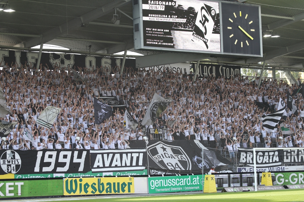 Sturm Graz - LASK
Oesterreichische Fussball Bundesliga, 34. Runde, SK Sturm Graz - LASK, Stadion Liebenau Graz, 12.05.2018. 

Foto zeigt Fans von Sturm
