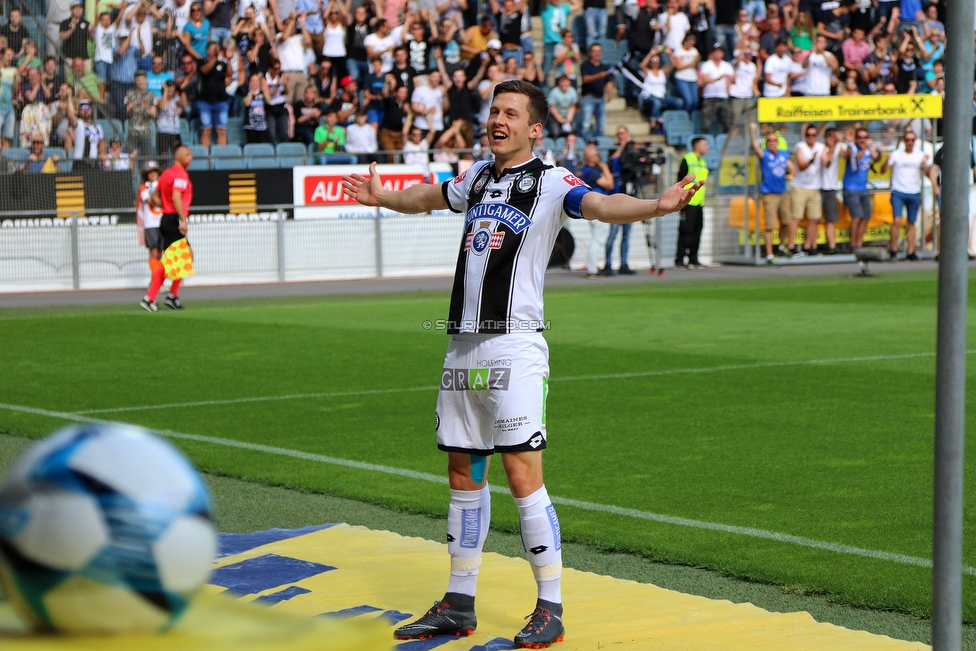 Sturm Graz - LASK
Oesterreichische Fussball Bundesliga, 34. Runde, SK Sturm Graz - LASK, Stadion Liebenau Graz, 12.05.2018. 

Foto zeigt Deni Alar (Sturm)
Schlüsselwörter: elfmeter tor