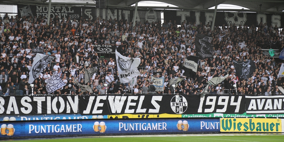 Sturm Graz - Admira Wacker
Oesterreichische Fussball Bundesliga, 35. Runde, SK Sturm Graz - FC Admira Wacker, Stadion Liebenau Graz, 12.05.2018. 

Foto zeigt Fans von Sturm
