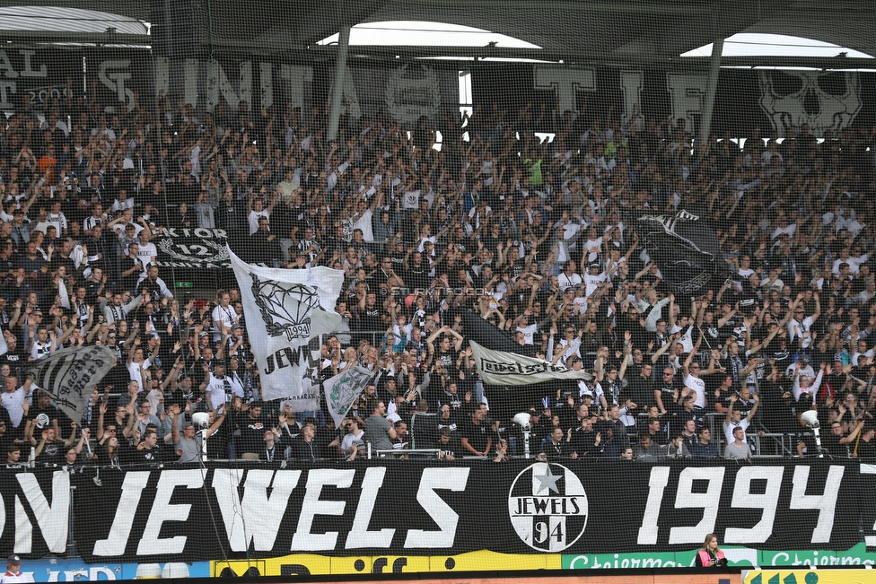 Sturm Graz - Admira Wacker
Oesterreichische Fussball Bundesliga, 35. Runde, SK Sturm Graz - FC Admira Wacker, Stadion Liebenau Graz, 12.05.2018. 

Foto zeigt Fans von Sturm
