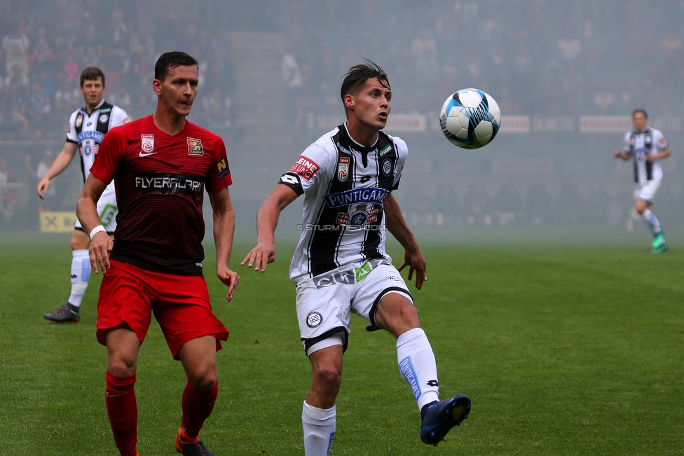 Sturm Graz - Admira Wacker
Oesterreichische Fussball Bundesliga, 35. Runde, SK Sturm Graz - FC Admira Wacker, Stadion Liebenau Graz, 12.05.2018. 

Foto zeigt Thorsten Roecher (Sturm)
