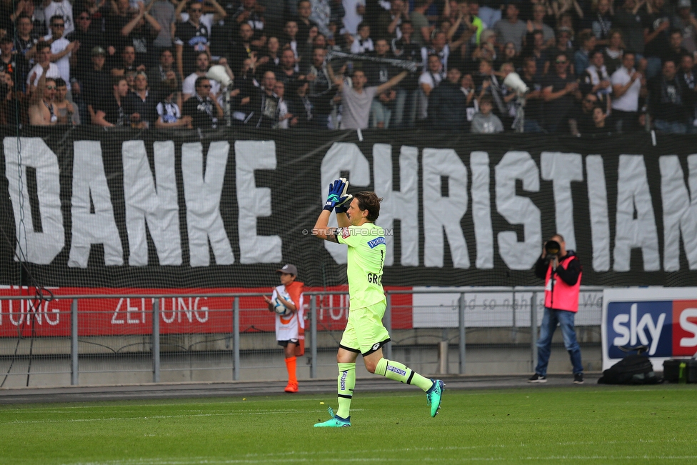 Sturm Graz - Admira Wacker
Oesterreichische Fussball Bundesliga, 35. Runde, SK Sturm Graz - FC Admira Wacker, Stadion Liebenau Graz, 12.05.2018. 

Foto zeigt Christian Gratzei (Sturm)
