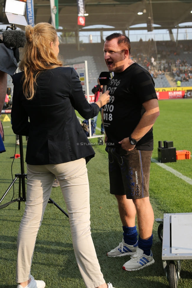 Sturm Graz - Admira Wacker
Oesterreichische Fussball Bundesliga, 35. Runde, SK Sturm Graz - FC Admira Wacker, Stadion Liebenau Graz, 12.05.2018. 

Foto zeigt Heiko Vogel (Cheftrainer Sturm) beim Interview
