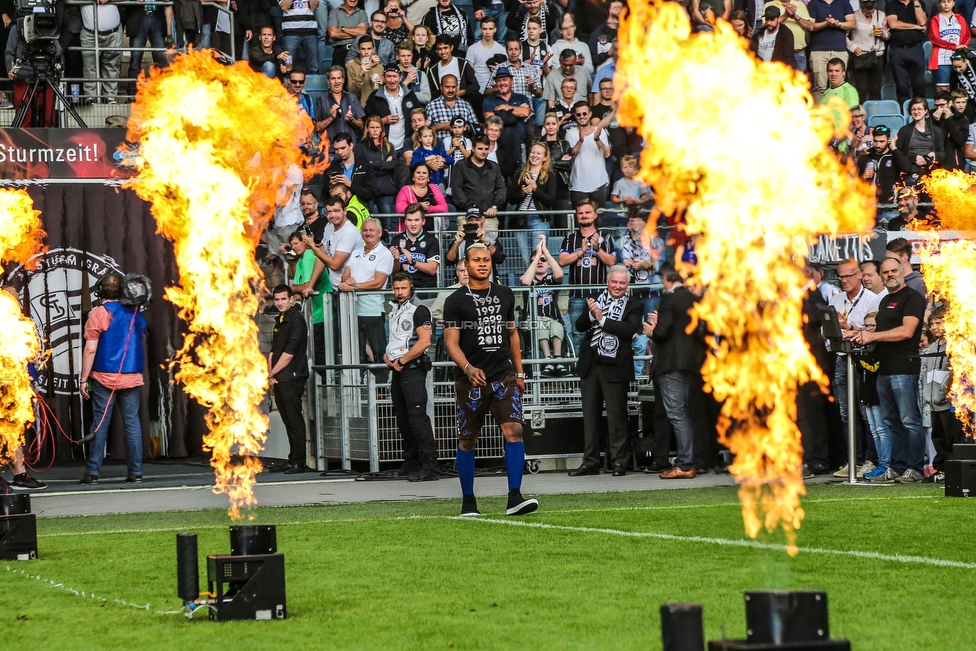 Sturm Graz - Admira Wacker
Oesterreichische Fussball Bundesliga, 35. Runde, SK Sturm Graz - FC Admira Wacker, Stadion Liebenau Graz, 12.05.2018. 

Foto zeigt Emeka Friday Eze (Sturm)
