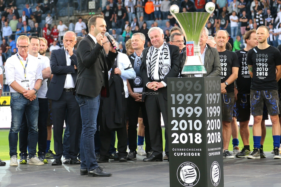 Sturm Graz - Admira Wacker
Oesterreichische Fussball Bundesliga, 35. Runde, SK Sturm Graz - FC Admira Wacker, Stadion Liebenau Graz, 12.05.2018. 

Foto zeigt Thomas Tebbich (wirtsch. Geschaeftsfuehrer Sturm)
