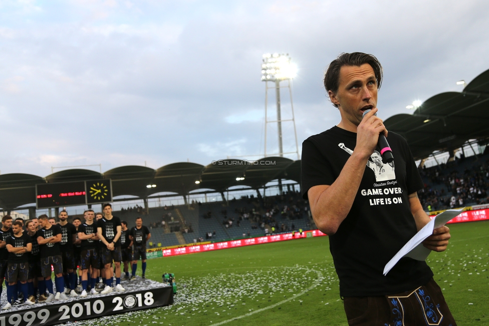 Sturm Graz - Admira Wacker
Oesterreichische Fussball Bundesliga, 35. Runde, SK Sturm Graz - FC Admira Wacker, Stadion Liebenau Graz, 12.05.2018. 

Foto zeigt Christian Gratzei (Sturm)
