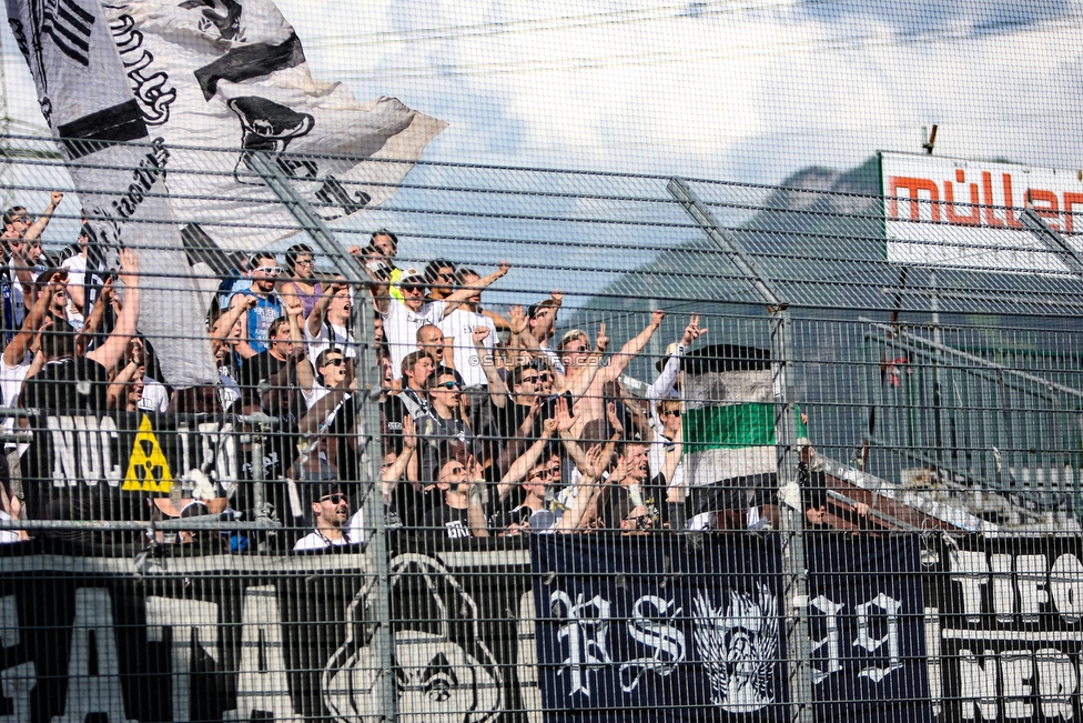 Altach - Sturm Graz
Oesterreichische Fussball Bundesliga, 36. Runde, SC Rheindorf Altach - SK Sturm Graz, Stadion Schnabelholz Altach, 27.05.2018. 

Foto zeigt Fans von Sturm
