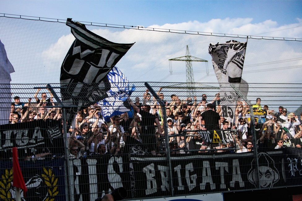 Altach - Sturm Graz
Oesterreichische Fussball Bundesliga, 36. Runde, SC Rheindorf Altach - SK Sturm Graz, Stadion Schnabelholz Altach, 27.05.2018. 

Foto zeigt Fans von Sturm
