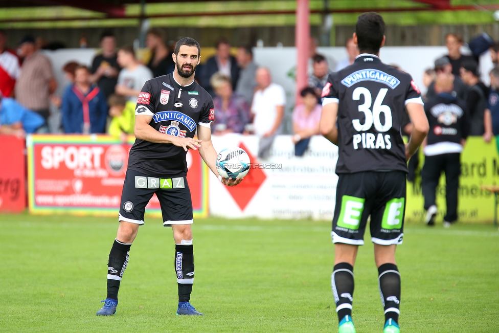 Voitsberg - Sturm Graz
Testspiel,  ASK Voitsberg - SK Sturm Graz, Sportplatz Voitsberg, 23.06.2018. 

Foto zeigt Anastasios Avlonitis (Sturm) und Gabriele Piras (Sturm)
